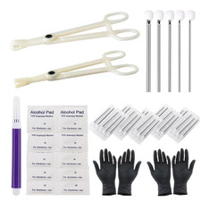 40Pcs Piercing Kit, Mix Piercing Needles Clamps Kit