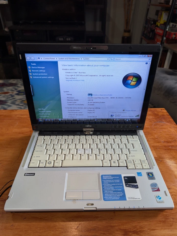 Fujitsu LifeBook T5010 13,3 pulgadas Convertible/Portátil - Resistente, Stylus, SSD de 250 GB Foto 2 de 4