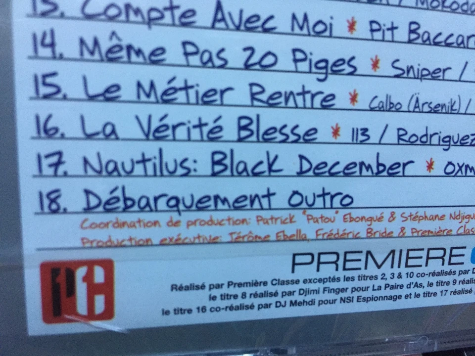 PREMIERE CLASSE - LES SESSIONS PC1 / Vol.1  1999- CD - NEU - French Rap Francais - Bild 3 von 3