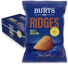 Burts Beef and Mustard Hand Cooked Crisps 20×40g