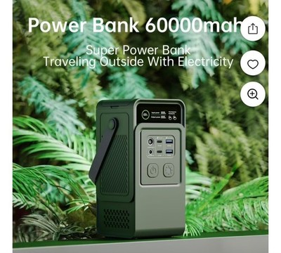 Portable Power Station Power bank 200W 60000 Mah LiFePO4 Battery Fast Charging