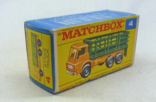 Lesney Matchbox Toys MB4d Dodge Stake Truck ORIGINAL Empty F Type Box