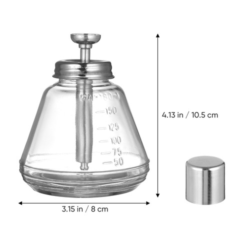 2 Pack Push Glass Bottle Empty Pump Dispenser Bottles Liquid down - Picture 7 of 11