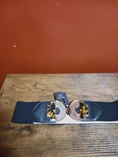 INC International Concepts Women's Black Stretch Belt -S/m