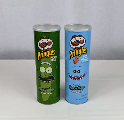 2 Rick and Morty x Pringles Special Edition Cans Container Tins EMPTY Pickle