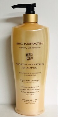 Bio Keratin Luxury Collection ~ Thickening Shampoo for Fine & Limp Hair 33.8 oz