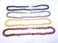 9-10mm flat round freshwater pearls necklace Princess necklace jewelry supply