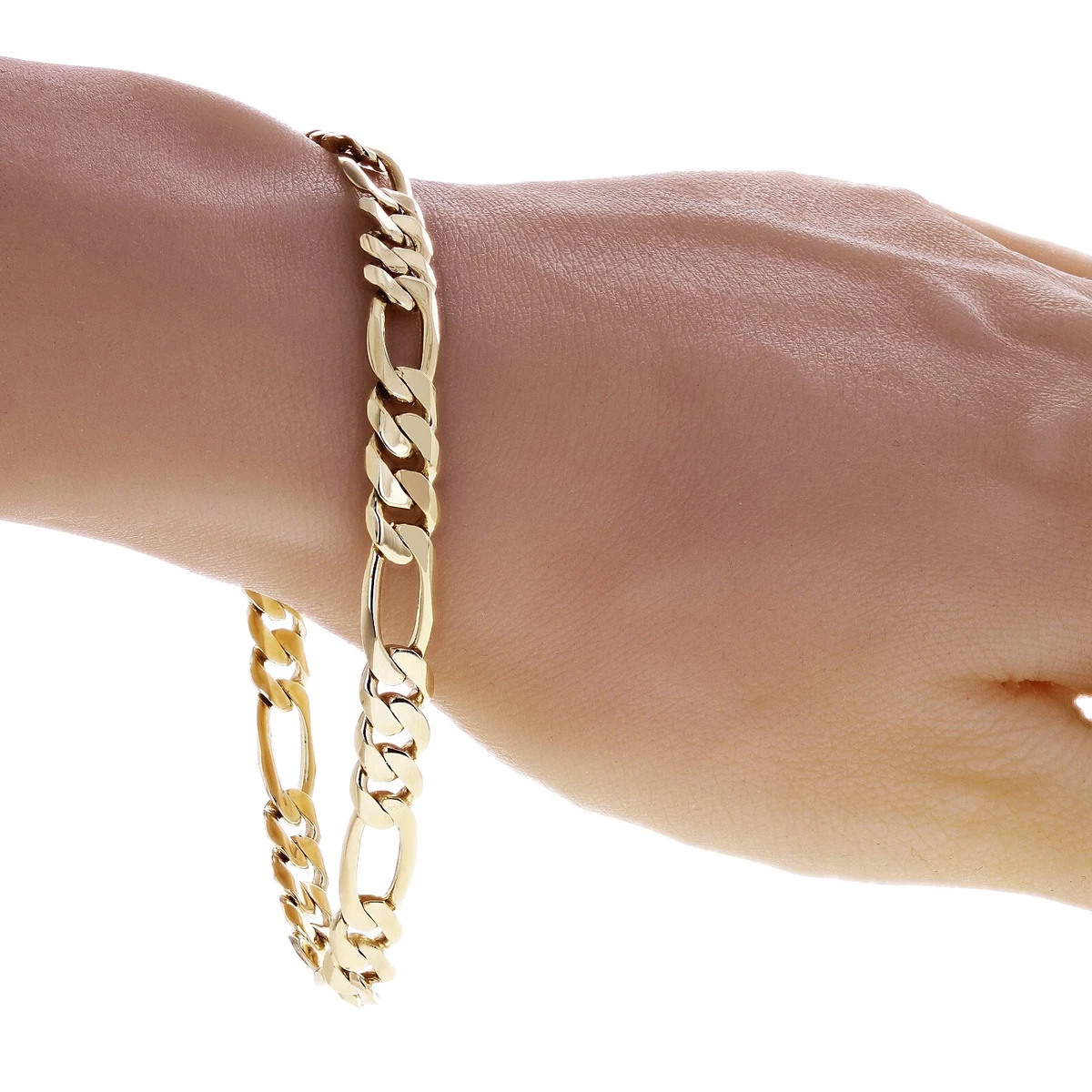 Solid gold outlet figaro bracelet