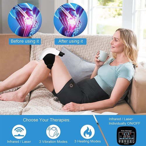 Electric Knee Massager Smart Infrared Heating Therapy Machine Relief Elbow Pain - Picture 7 of 18