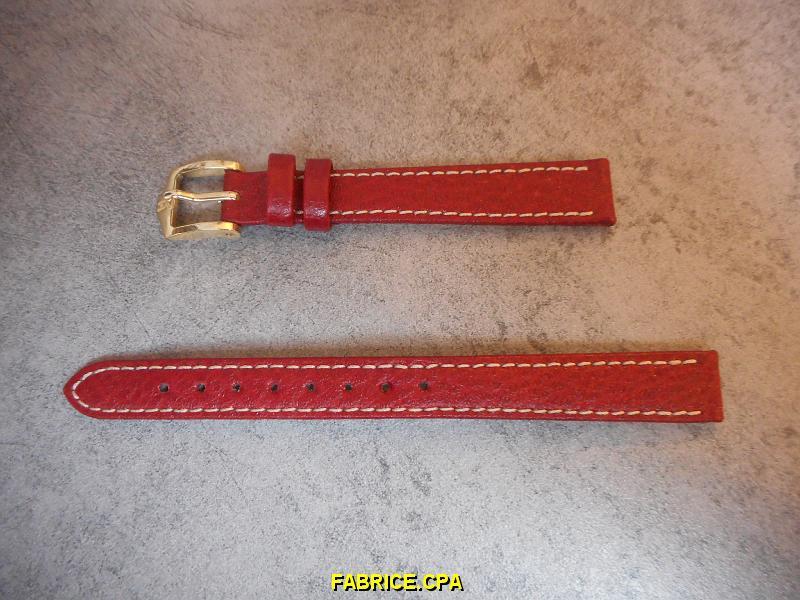 Bracelet De Montre Hirsch Trek Taille 12, Bleu, En Cuir - Neuf Avec étiquettes, N°76