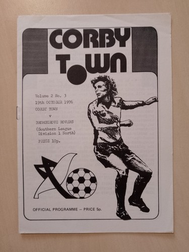 Corby Town v Bromsgrove Rovers, Southern League, 1976/7