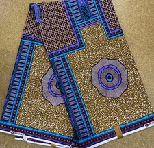 Veritable Wax Cotton Fabric 6 Yards 100 Cotton, African Print Fabric