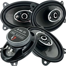 4 x Audiotek K7 4x6" in 3-Way 360 Watts Coaxial Car Speakers CEA Rated (Pair)
