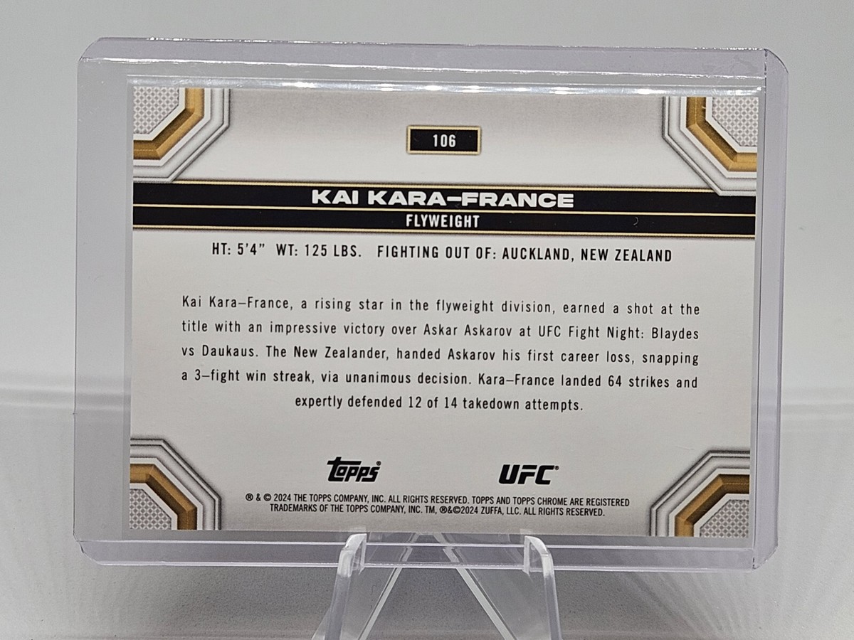 KARAのカード KAI KARA FRANCE-2024 Topps Chrome UFC Blue Wave Refractor 03/75 | eBay