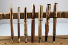 Vintage Wood Turned Fountain & Ballpoint Pen, 48 Different Styles, UK Seller