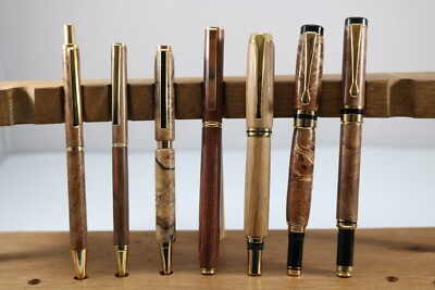 Vintage gedrechselter Füllfederhalter & Kugelschreiber, 46 verschiedene Stile, UK-Verkäufer