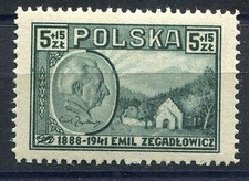 POLONIA 1947 EMIL ZEGADLOWICZ SCOTT B55 PERFETTA QUALITÀ MNH