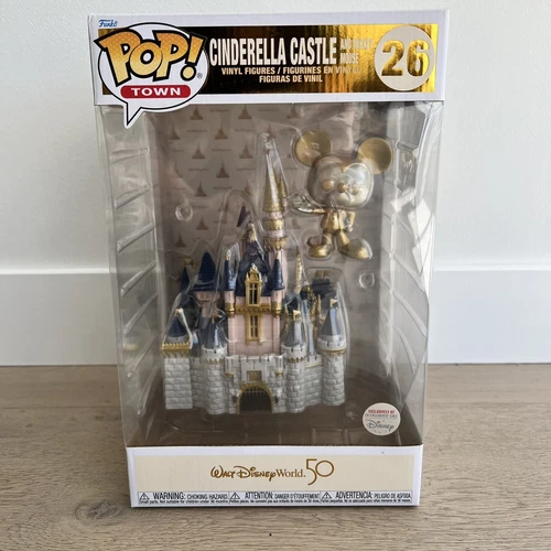 Walt Disney World 50 Cinderella Castle and Mickey Mouse Funko Pop Gold Figure