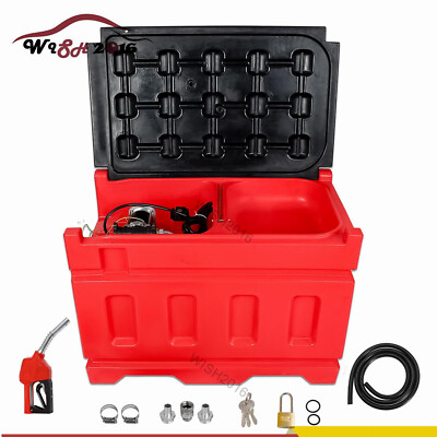 #ad Portable 48 Gallon Fuel Tanks with 12V DC Gasoline Fuel Transfer Pump 15 GPM $482.62