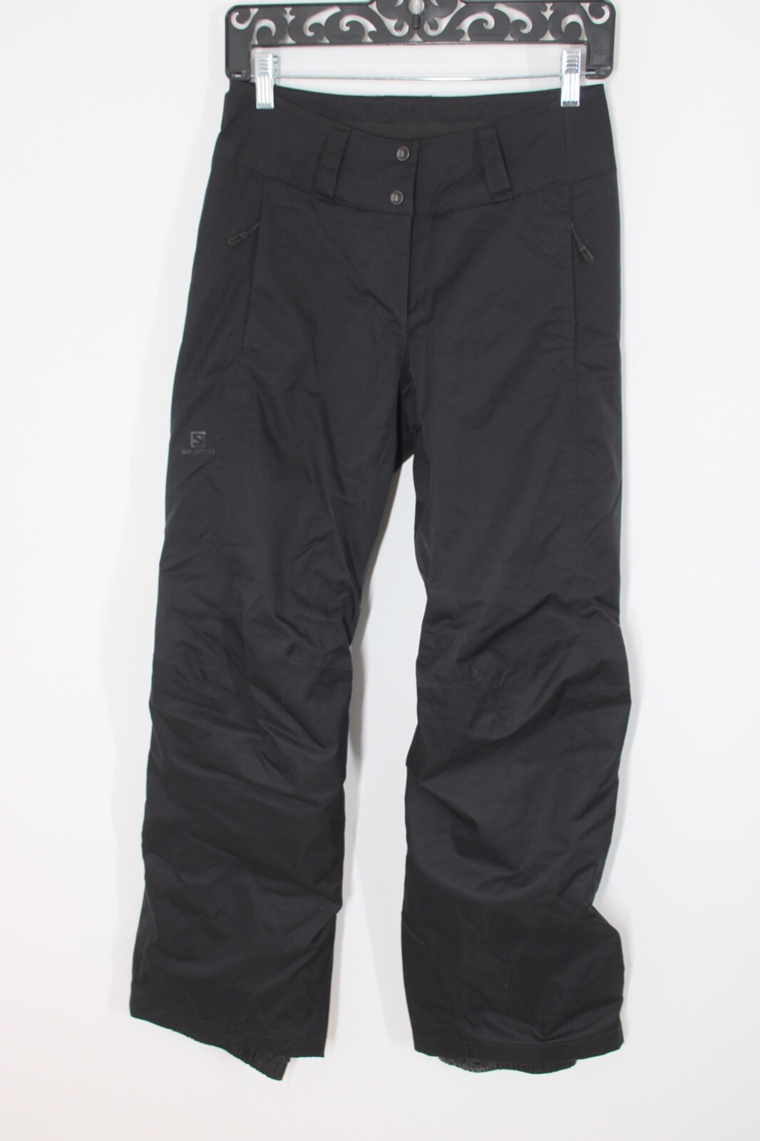 Pantaloni da neve Salomon XS donna neri pelle avanzata sci secco snowboard