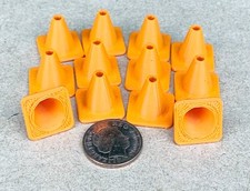 Dolls House Hollow Orange Safety Hazard Cones 1:12 Scale Miniature tumdee