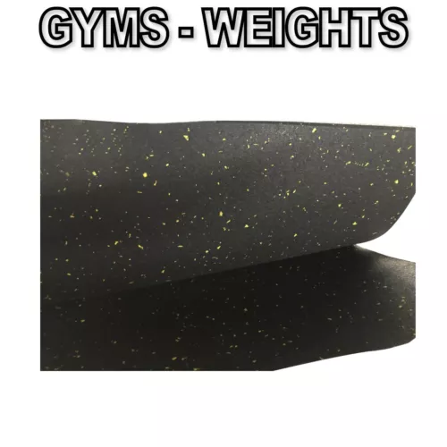 Floor Matting Fitness Tiles Rubber Blue Yellow 20 15mm Gym Rubber Flooring Tile - Picture 9 of 12