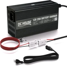 12V 20A Lithium Battery Smart Charger with Battery Quick Connector LED Indicator