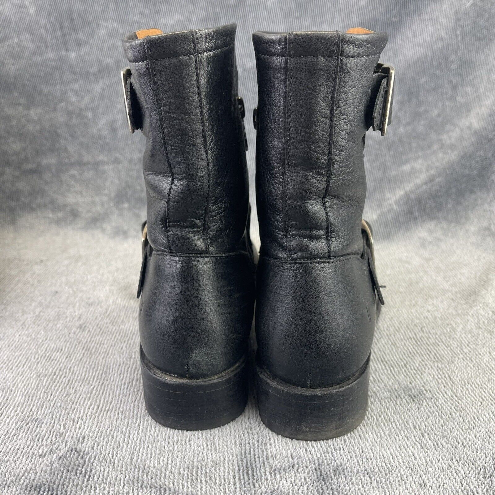 Frye Vicky Engineer Boots Womens 8.5 Black Leathe… - image 4