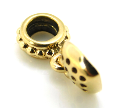 PANDORA G585 14k Gold & Diamond Pave Brilliant Heart Dangle 