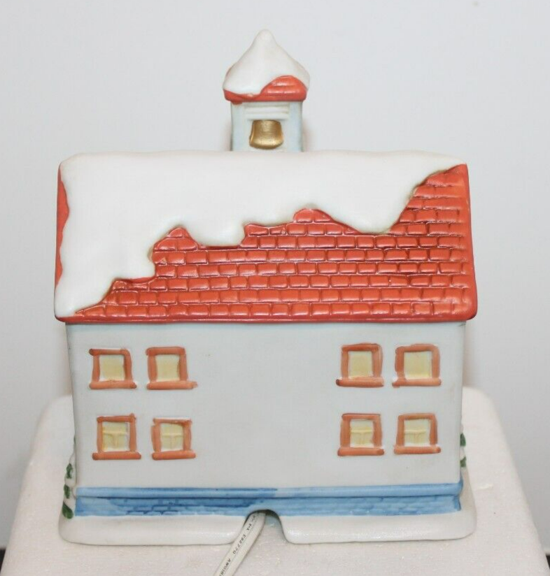 HOMCO HOME INTERIORS CHRISTMAS VILLAGE SCHOOL BUILDING 5108 eBay