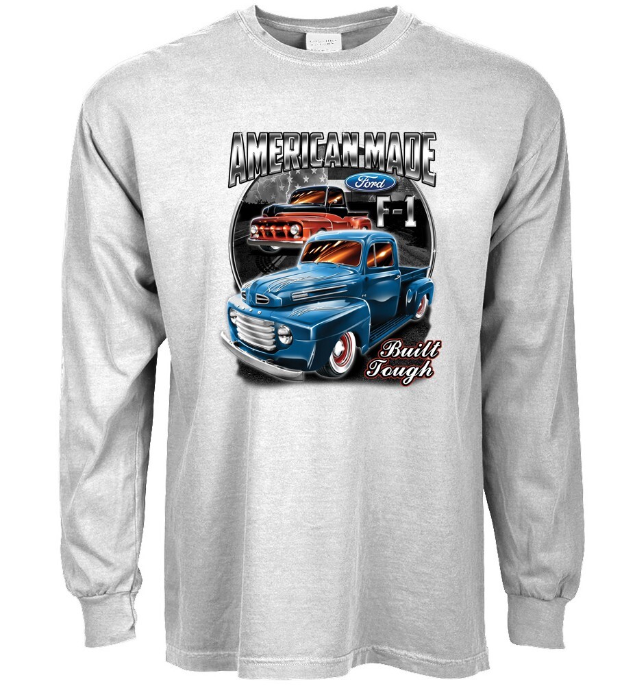 Ford Trucks Graphic Long Sleeve T-Shirt for Men – American Made Pride-image