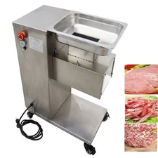 QE 8MM Commercial Meat Slicer Electric Meat Processing Cutter 110V 550W 500KG/H