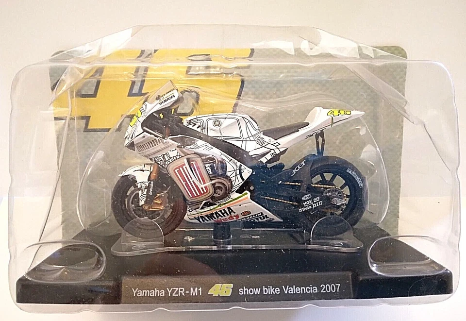 Moto Yamaha Yzr-M1 Show Bike Valencia 2007 Valentino Rossi Échelle 1/18 - Photo 1/1