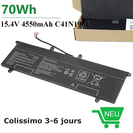 Batterie C41N1901 pour ASUS UX481FA travailler en déplacement sans chargeur