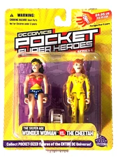 DC DIRECT POCKET HEROES Series 1 - Silver Age WONDER WOMAN vs. CHEETAH (Sealed)