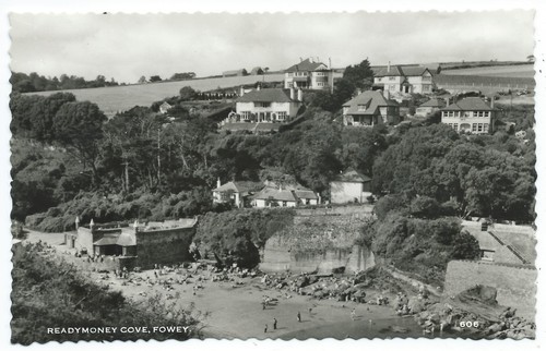 CORNWALL - READYMONEY COVE, FOWEY Thomas Real Photo Postcard
