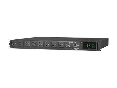 Tripp Lite PDU ATS/Monitored 120V 1.44kW 15A 8 5-15R Dual 5-15P 12ft Cords - Picture 3 of 7