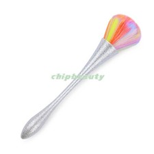 Nail Art Makeup Dust Brush Remover Manicure Acrylic Powder -Silver Glitter Brush
