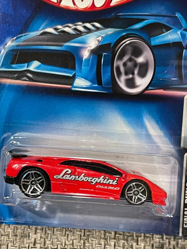 2003 Hot Wheels #203 Final Run 9/12 LAMBORGHINI DIABLO Red w/Chrome Pr5 Spokes - Image 2 of 4