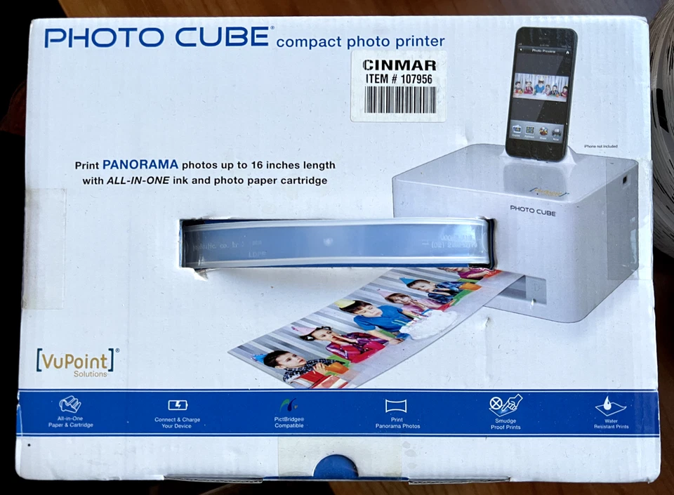 VUPOINT PHOTOCUBE COMPACT PHOTO PRINTER - Image 2 of 4