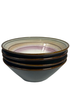 Sango Arcadia 4065 Black Soup Cereal Bowl  7.75  Set Lot Of 4