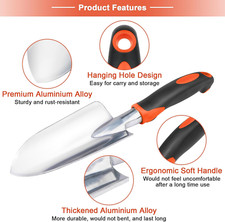 Garden Shovel Garden Hand Trowel, Heavy Duty Hand Shovel with Ergonomic Handle, - Image 3