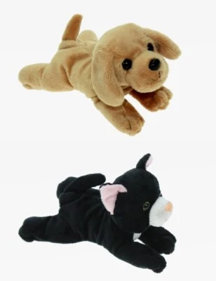 1 Kuscheltier Hund o. Katze Stofftier Hunde Katzen Haustier Plüschtiere Tier