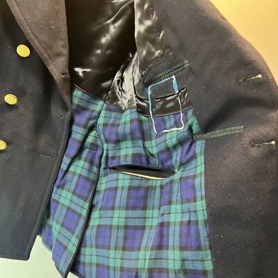 Vintage NYPD PEACOAT Navy Blue Heavy Thick Wool Smith-Gray Police