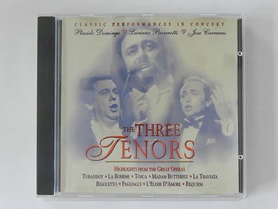 CD The Three Tenors Placido Domingo Luciano Pavarotti Jose Carreras
