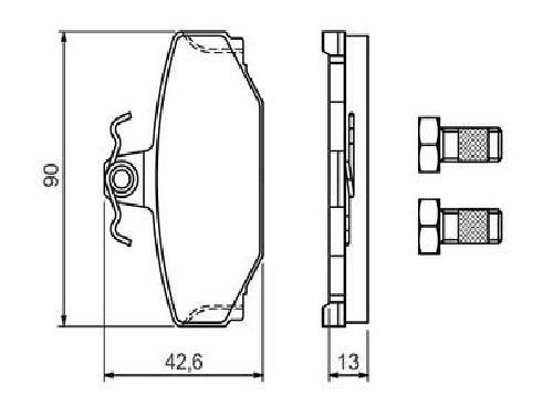Bosch Jeu De Plaquettes De Frein 0 986 460 995, Arrière - Image 3