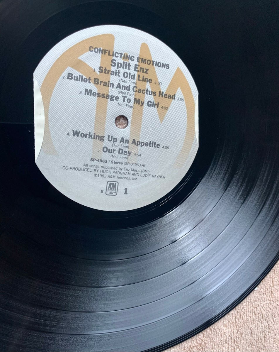 SPLIT ENZ CONFLICTING EMOTIONS Vinyl LP RECORD 1984 Album A&M SP