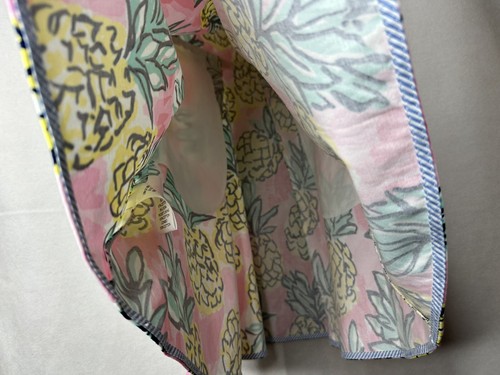 Draper James Pineapple Halter Dress Pink Multi Size 2 Summer Travel - Picture 11 of 14