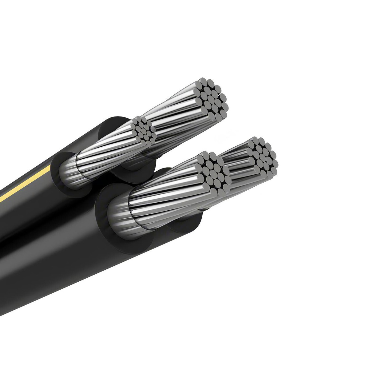 125' Dyke 2-2-2-4 Aluminum URD Underground Direct Burial Cable