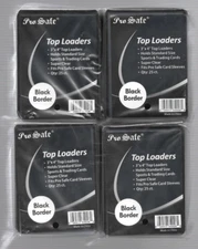 100 BLACK BORDER TOP LOADS TOPLOADERS PLUS 100 SOFT SLEEVES NEW FREE SHIPPING